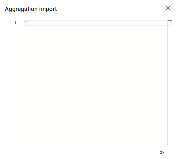 Aggregation import window