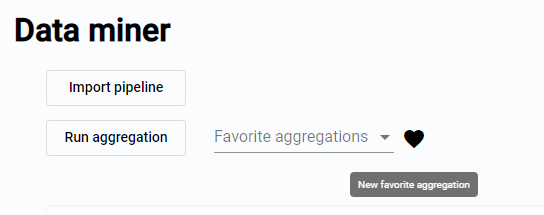 New favorite aggregation button