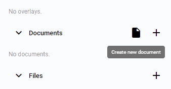 Create new document button