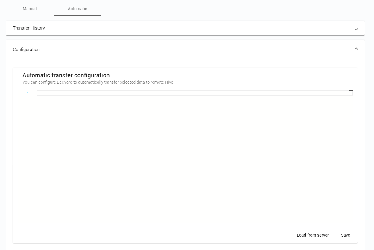 Automatic transfer configuration