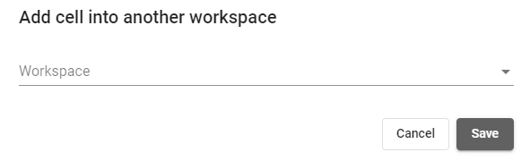 Add cell to another workspace