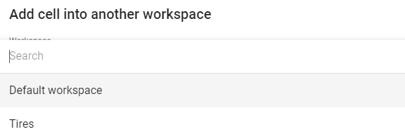 Available Workspaces