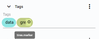 Cross button on the Tag