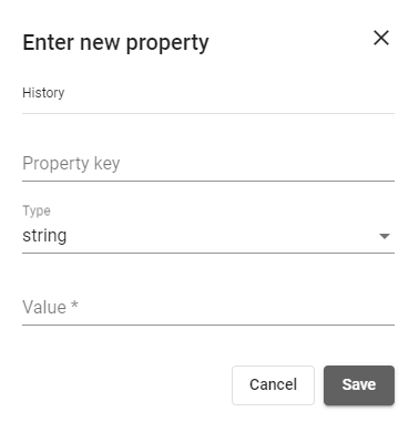 Enter new property