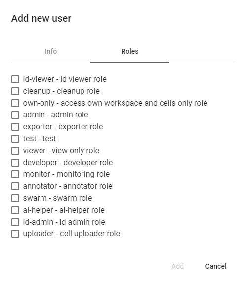 Add new User Roles