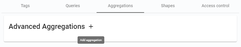 Add aggregation button