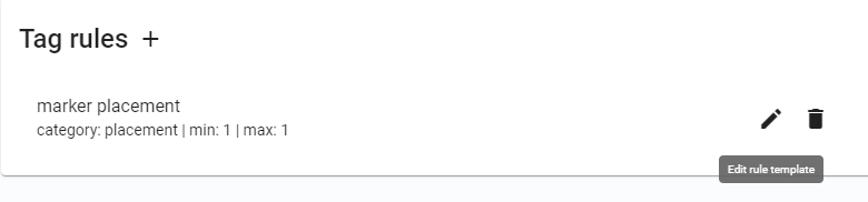 Edit rule template button