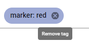 Remove tag button